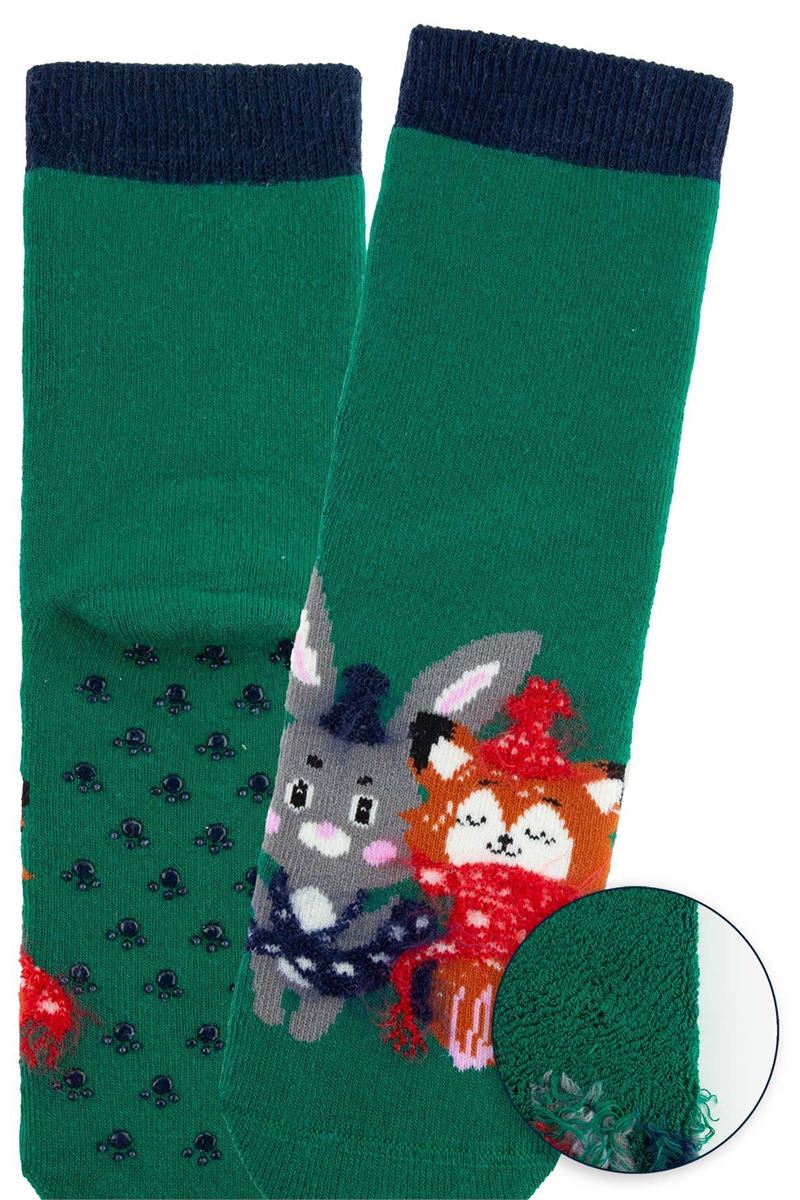 BROSS DARK COLOR ANIMAL BOYS’ TERRY SOCKS ASORTY