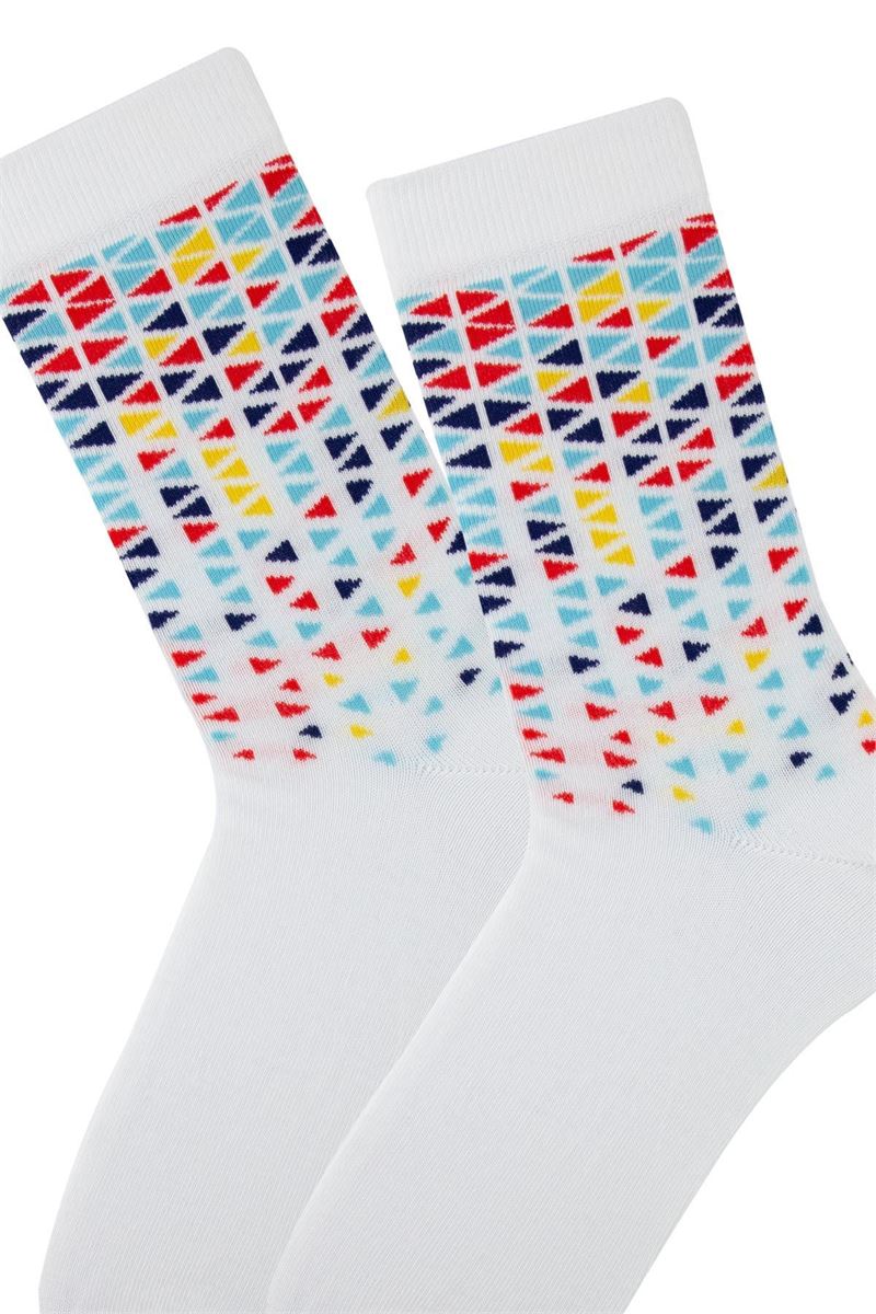 MAN VAITER SOCKS GEOMETRIC PATTERNED MODEL-5 ASORTY