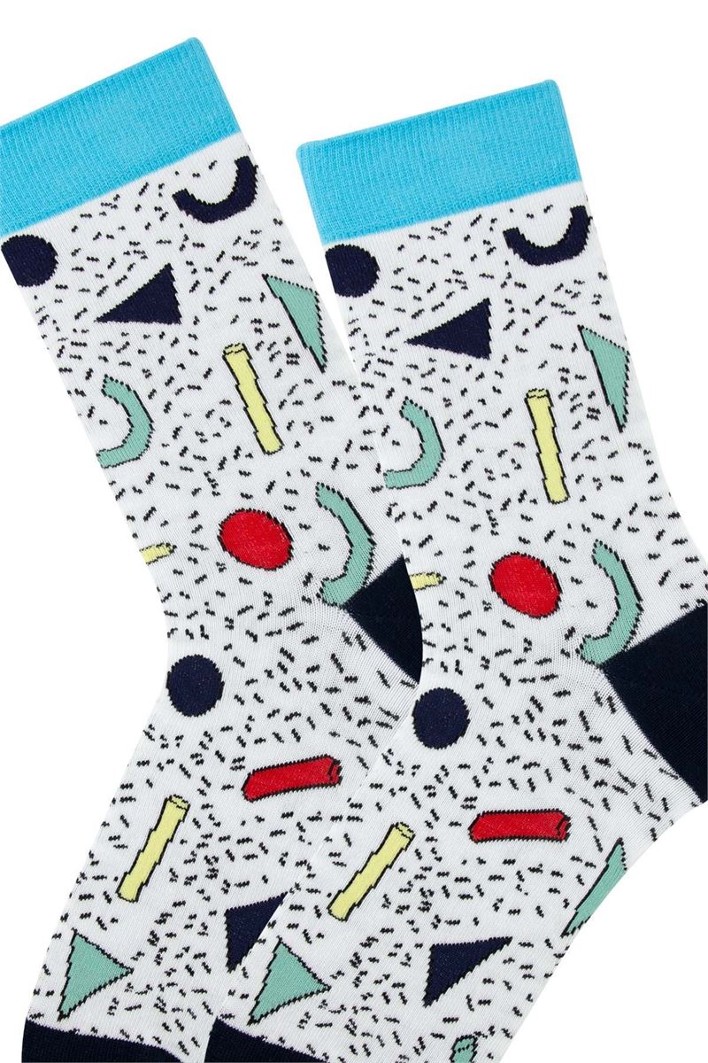 MAN VAITER SOCKS GEOMETRIC PATTERNED MODEL-5 ASORTY