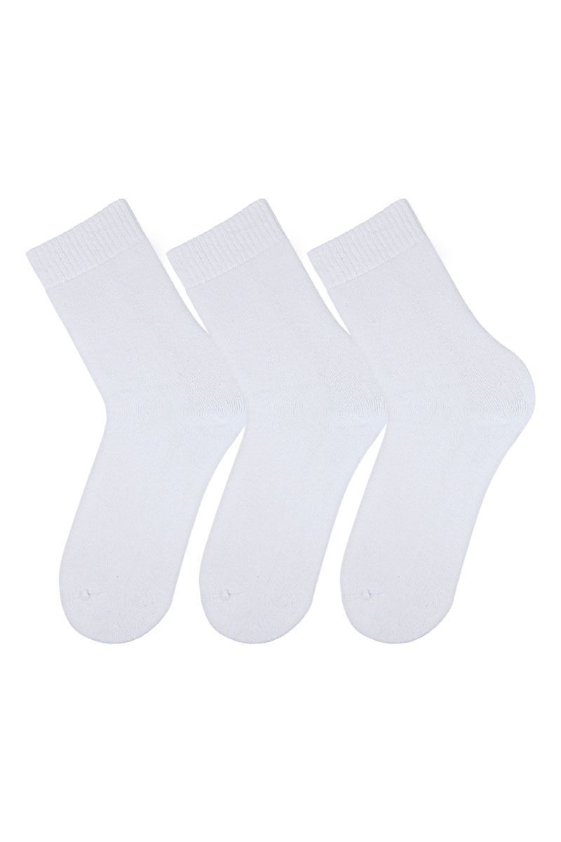 BROSS WOMEN TERRY CREW SOCKS WHITE