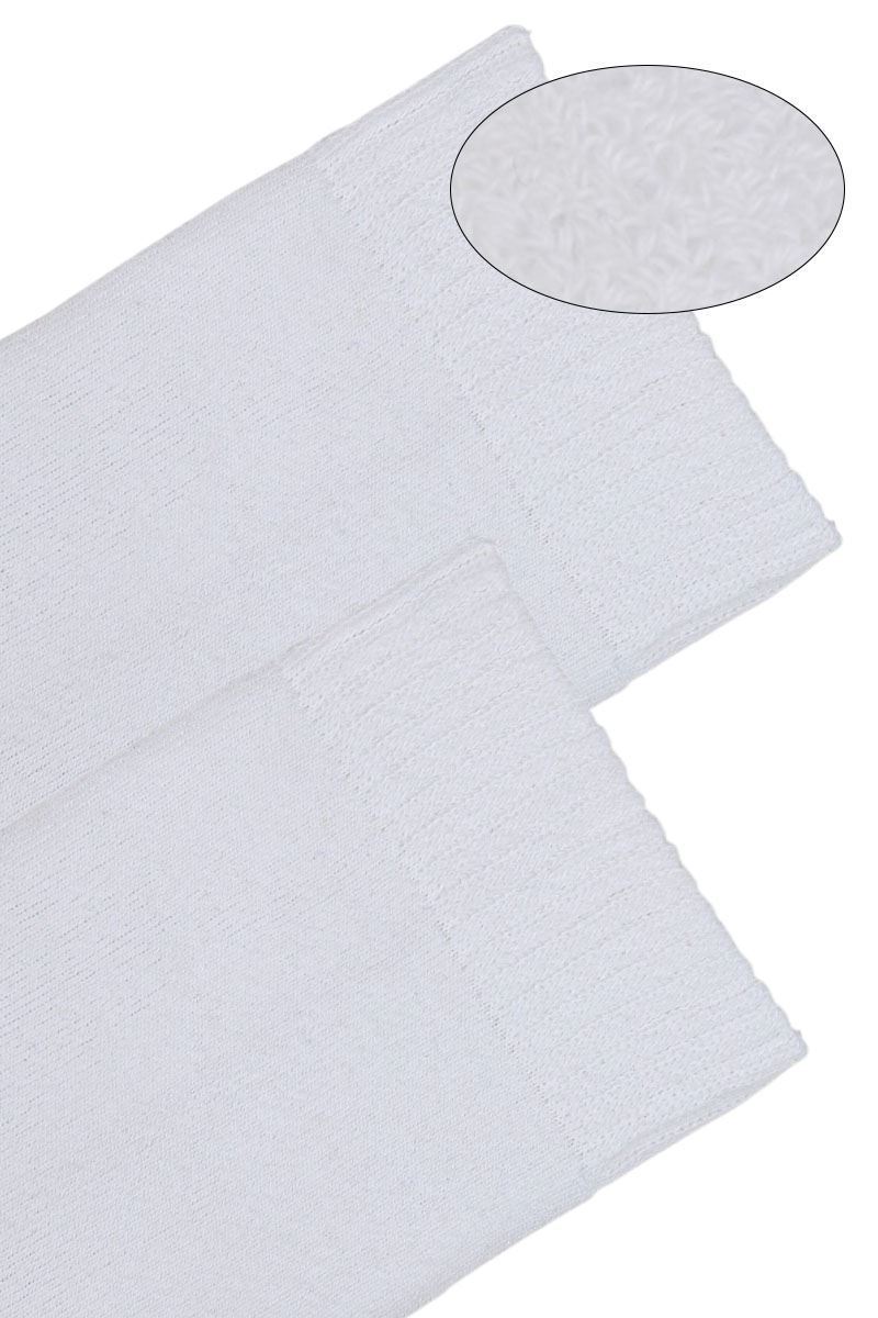 BROSS WOMEN TERRY CREW SOCKS WHITE