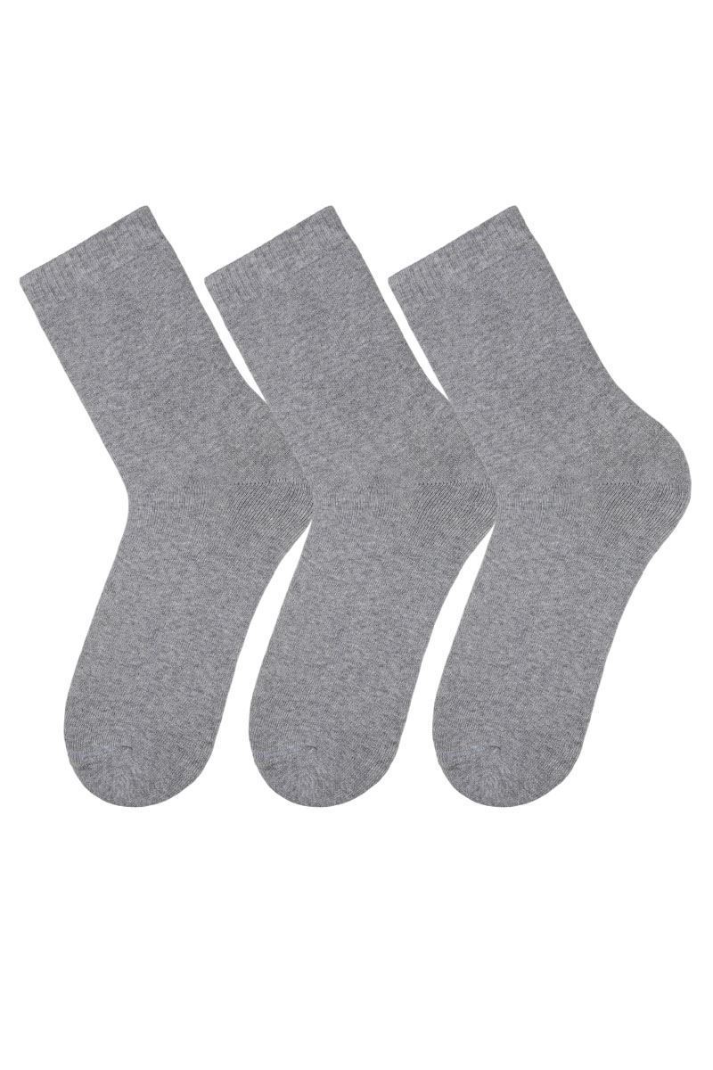 BROSS WOMEN TERRY CREW SOCKS GREY