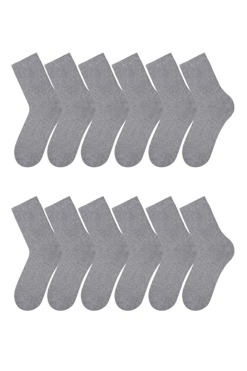 BROSS WOMEN TERRY CREW SOCKS GREY