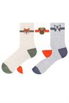ANIMALS PATTERNED BOYS TERRY SOCKS