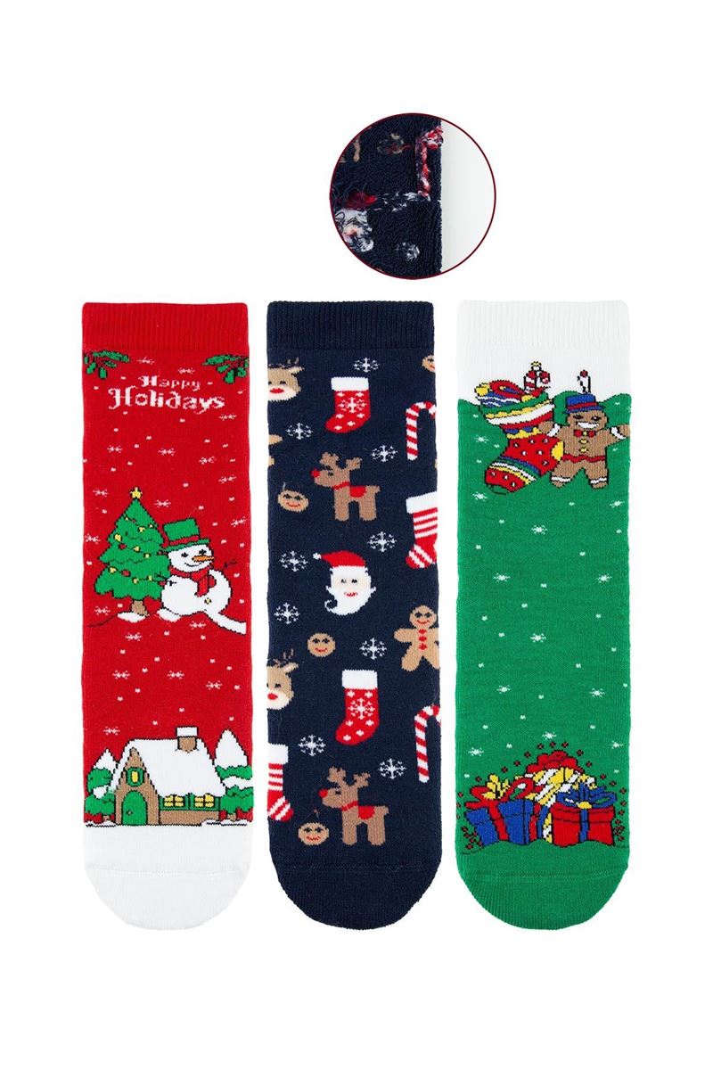 BROSS NEW YEAR GIFTS BOYS’ TERRY SOCKS ASORTY