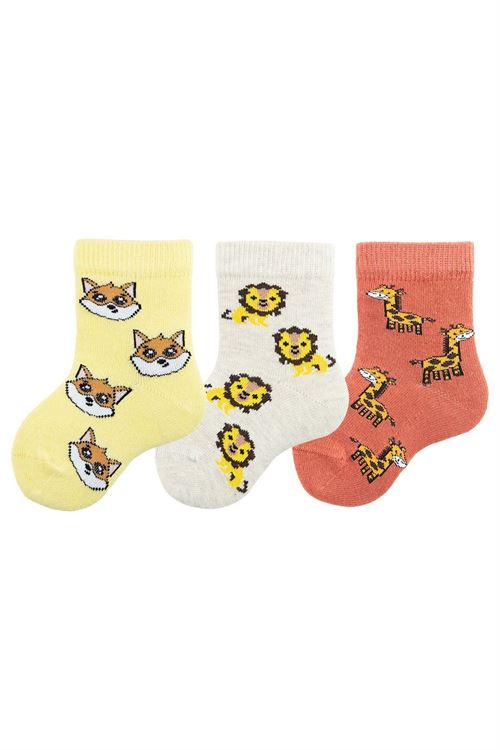 Baby Boy Ankle Socks Jungle Patterned 12