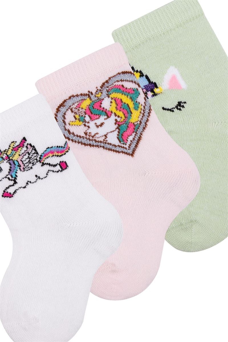 BROSS BABY UNICORN CREW SOCKS ASORTY