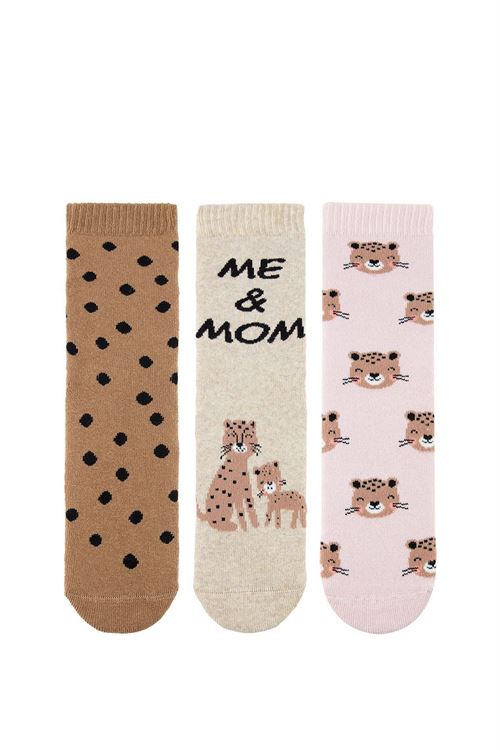 ME & MOM ANIMAL GIRLS’ TERRY SOCKS 12
