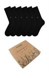BROSS MEN TINY PATTERN BAMBOO CREW SOCKS