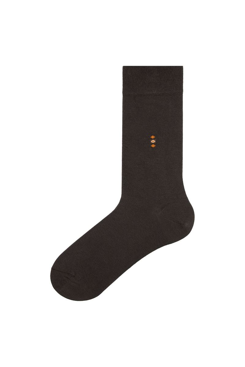 BROSS TINY PATTERNED OF STOCKING MEN S SOCKS BROWN