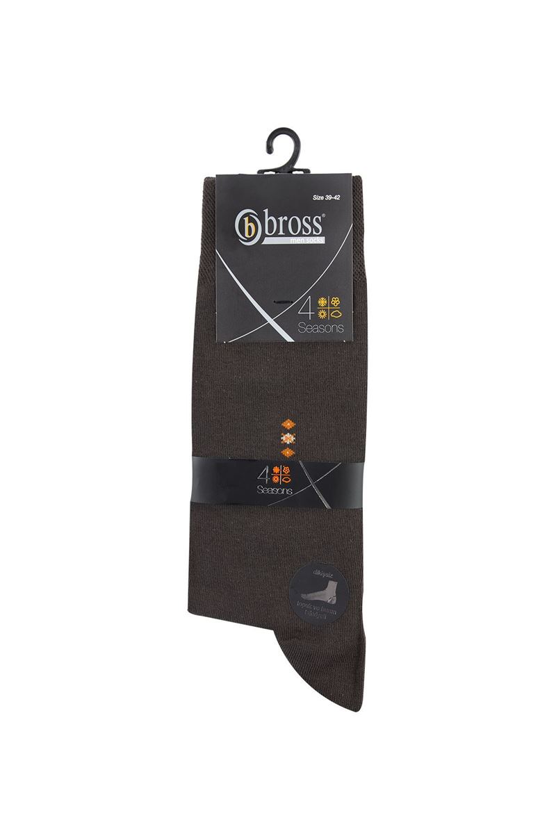 BROSS TINY PATTERNED OF STOCKING MEN S SOCKS BROWN