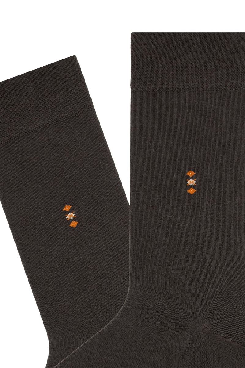 BROSS TINY PATTERNED OF STOCKING MEN S SOCKS BROWN