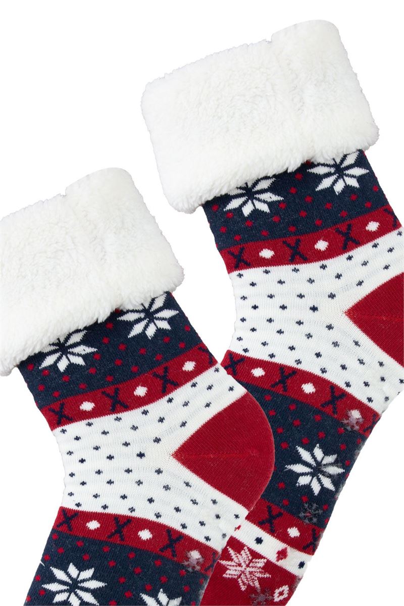 BROSS WOMENS' WINTER FUZZY CREW SOCKS ASORTY
