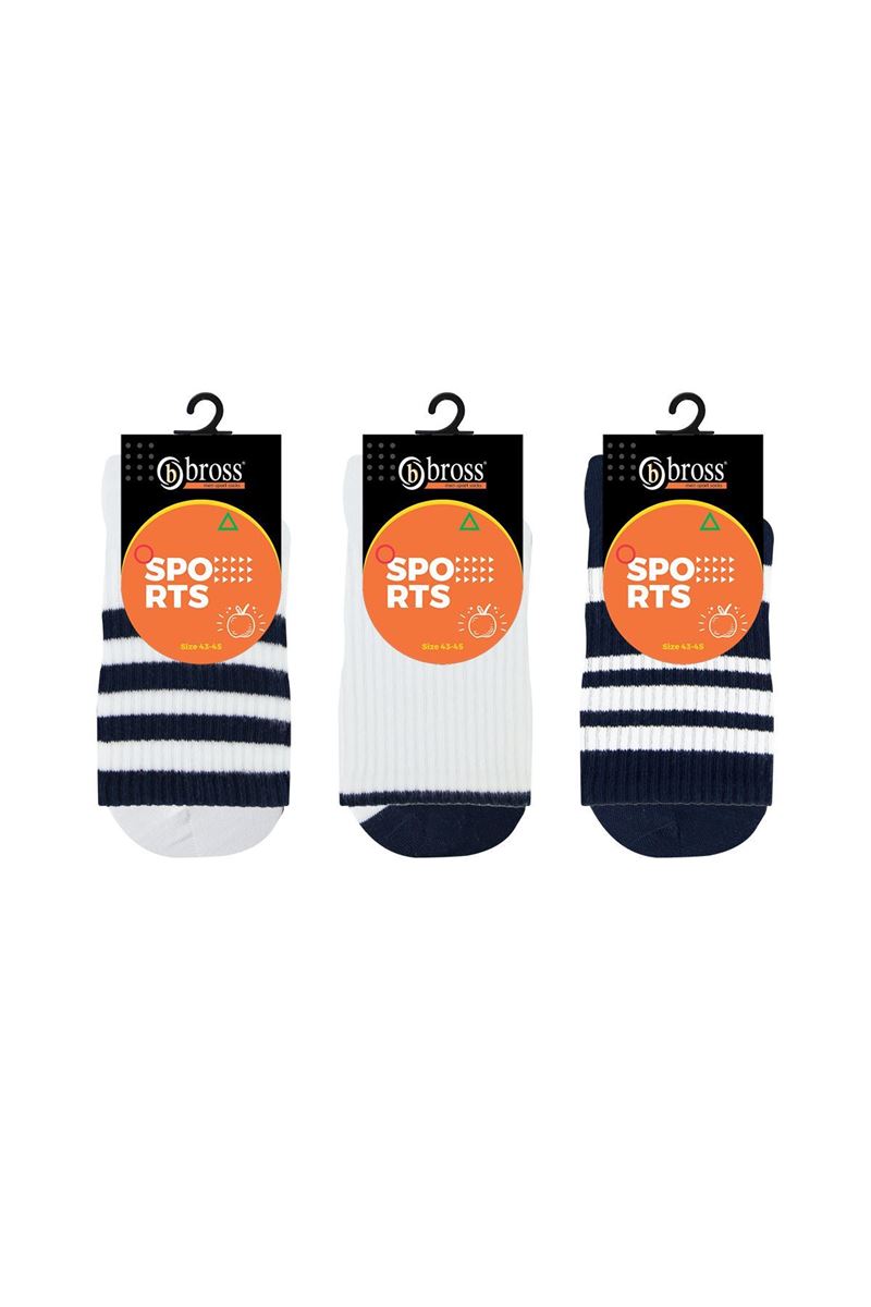 BROSS MAN MID-CALF SOCKS LINE ASORTY