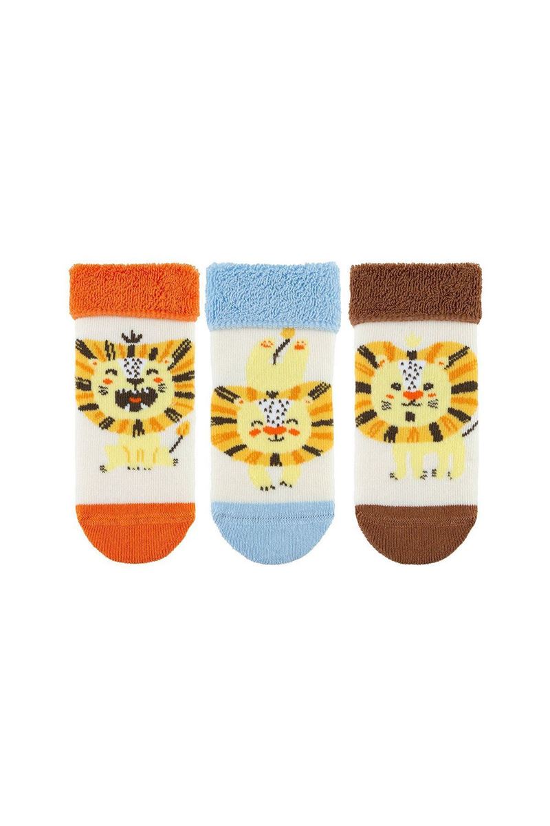 BROSS JUMPING LION BABY BOYS’ TERRY SOCKS ASORTY