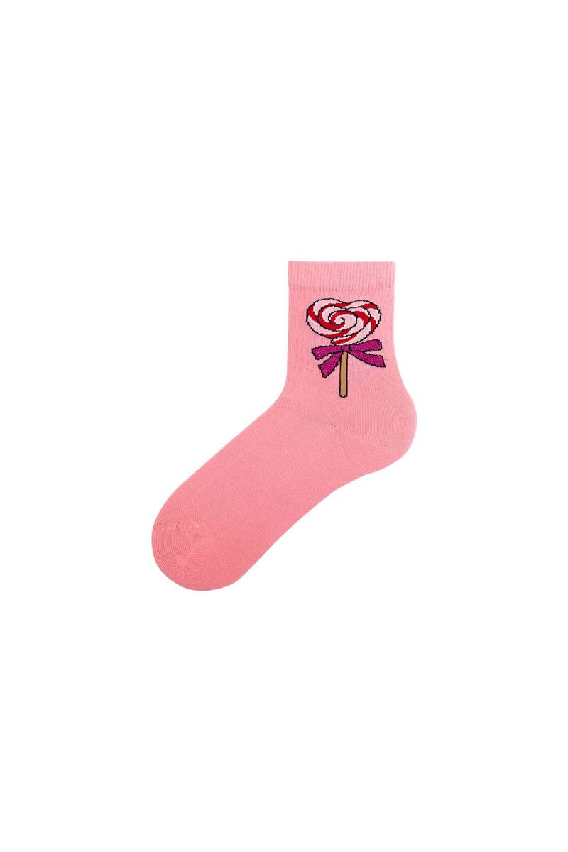 BROSS GIRL CREW SOCKS LOLIPOP PATTERNED ASORTY