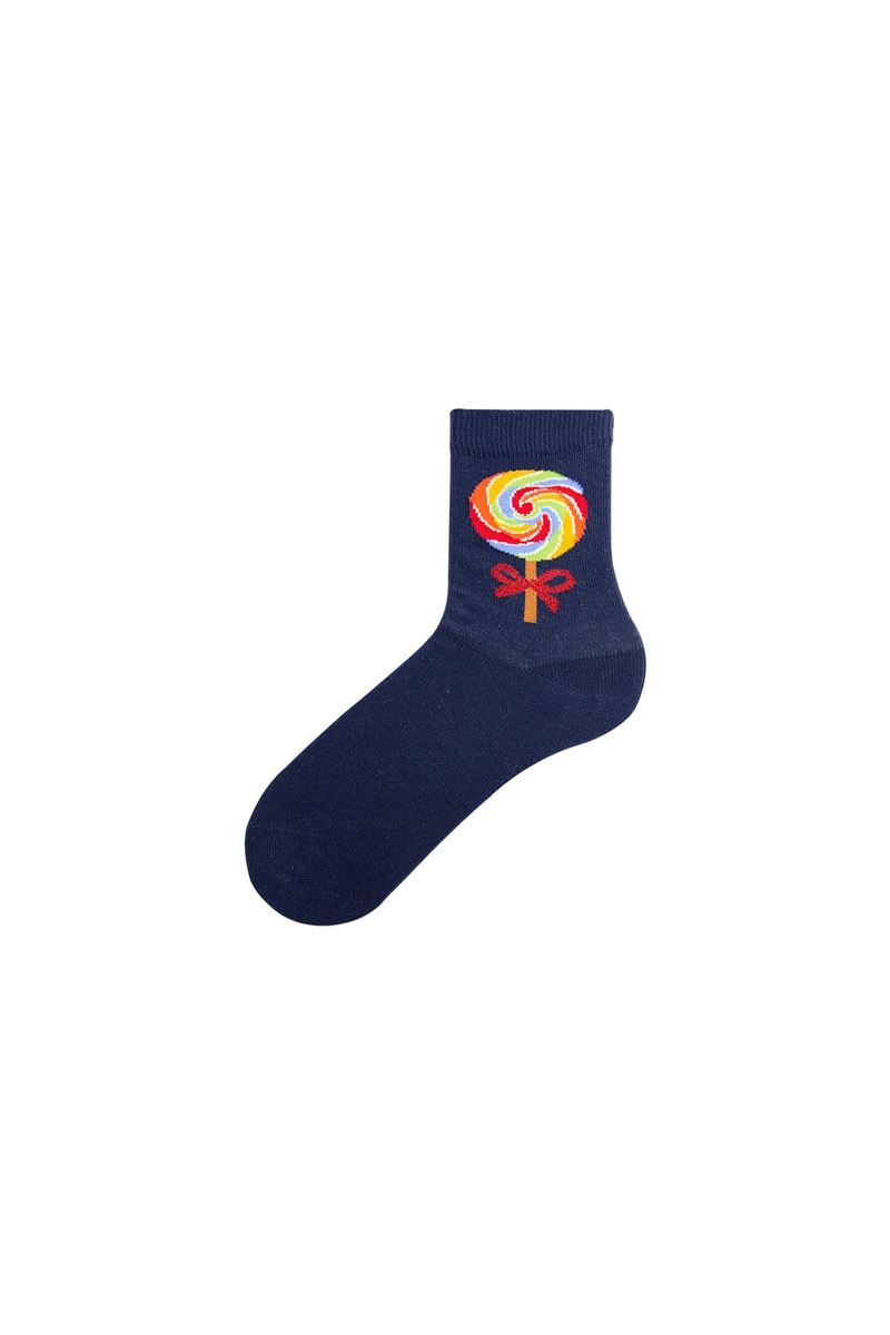 BROSS GIRL CREW SOCKS LOLIPOP PATTERNED ASORTY