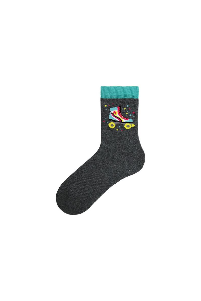 BROSS GIRL CREW SOCKS MUSIC PATTERNED ASORTY