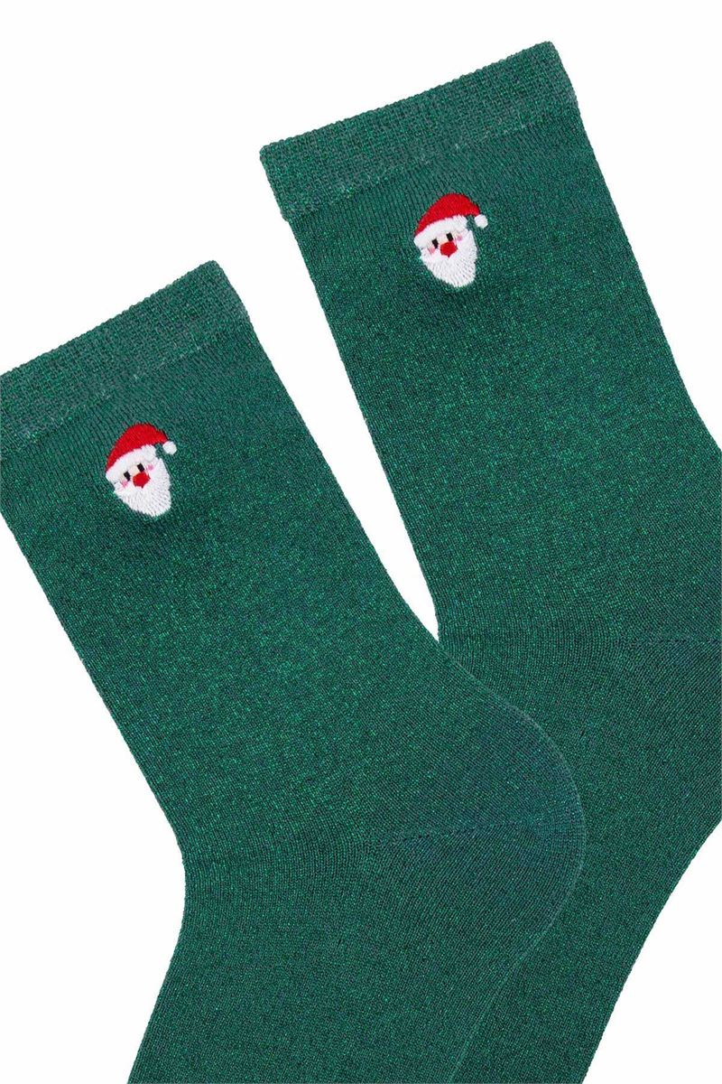 WOMENS' EMBROIDERED CHRISTMAS CREW SOCKS ASORTY