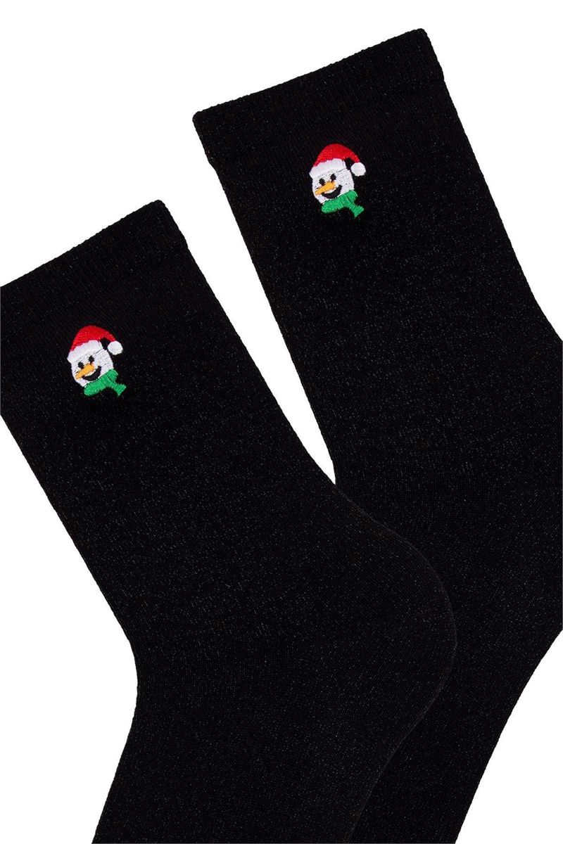 BROSS WOMENS' EMBROIDERED CHRISTMAS CREW SOCKS ASORTY