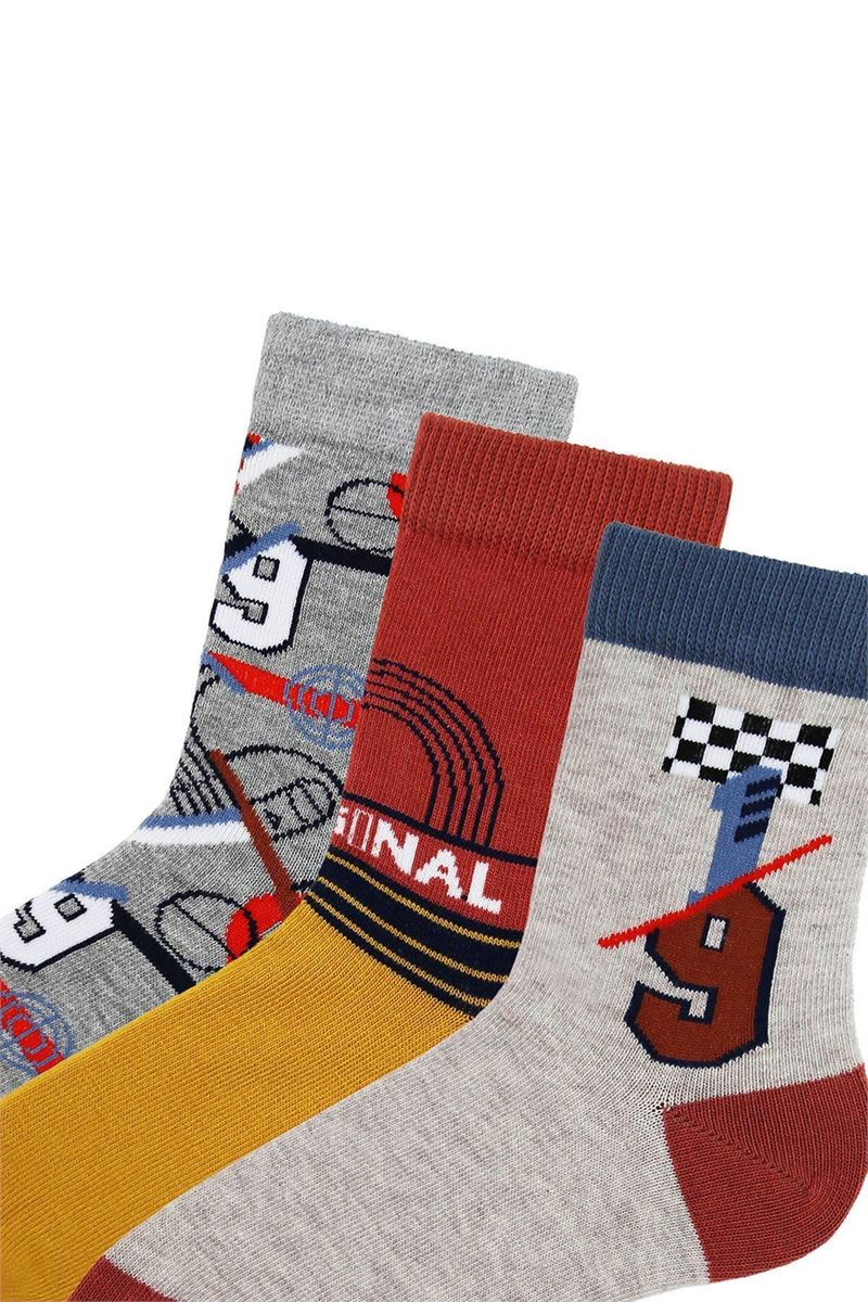 BROSS BOY ANKLE SOCKS NINE PATTERNED ASORTY