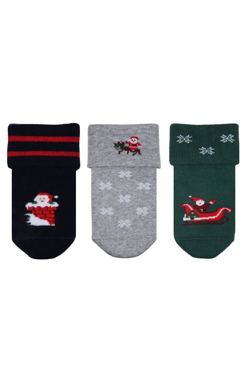 BROSS NOEL BABA HAVLU ERKEK BEBEK SOKET ASORTİ
