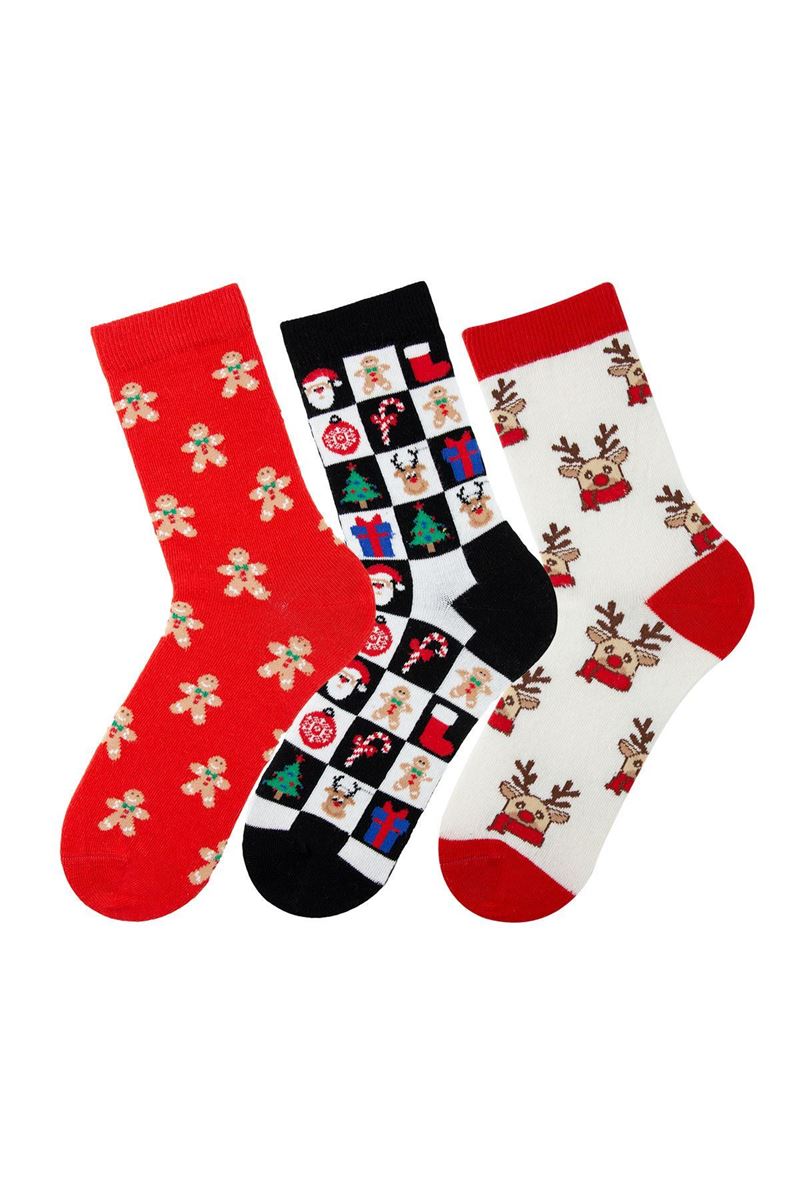 BROSS WOMEN CHRISTMAS CREW SOCKS ASORTY
