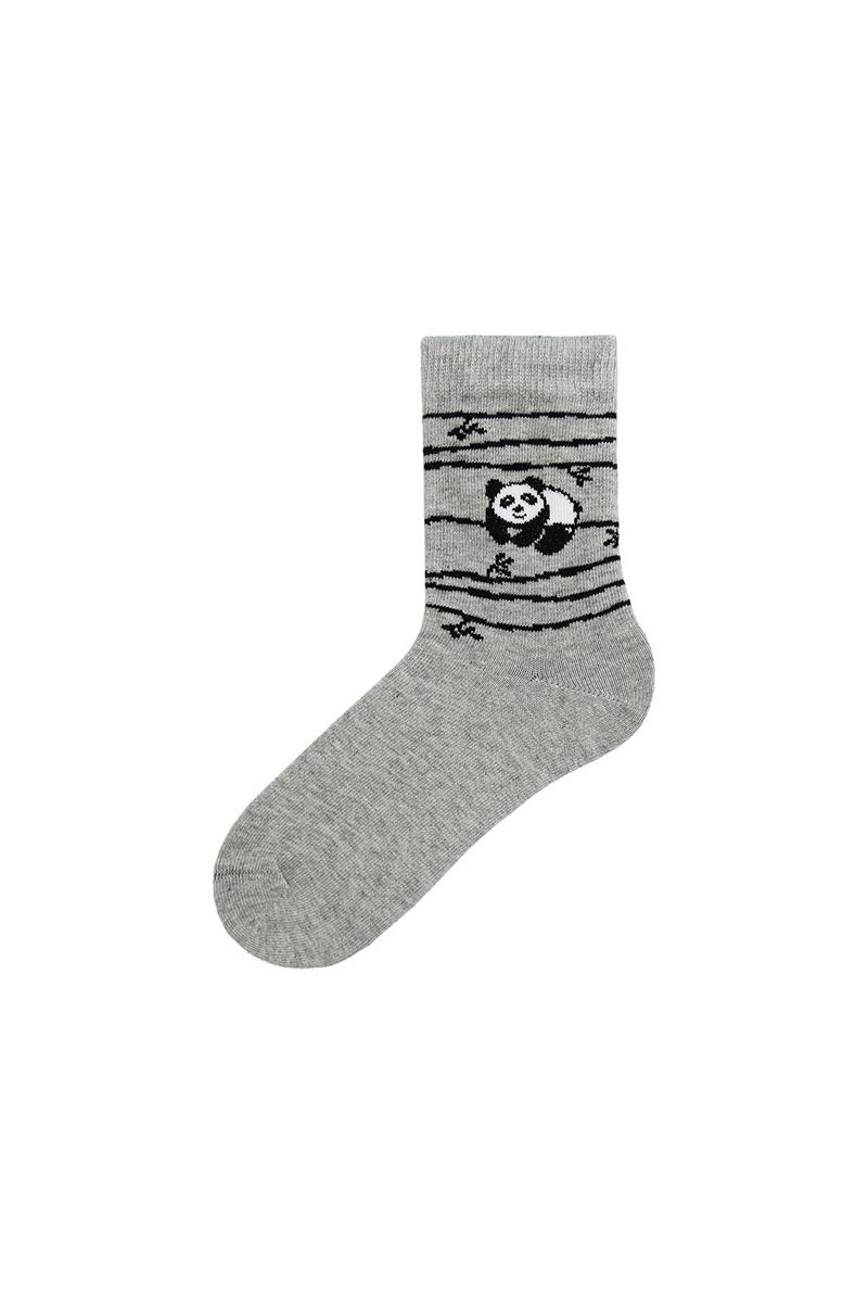 BROSS GIRL CREW SOCKS PANDA PATTERNED ASORTY