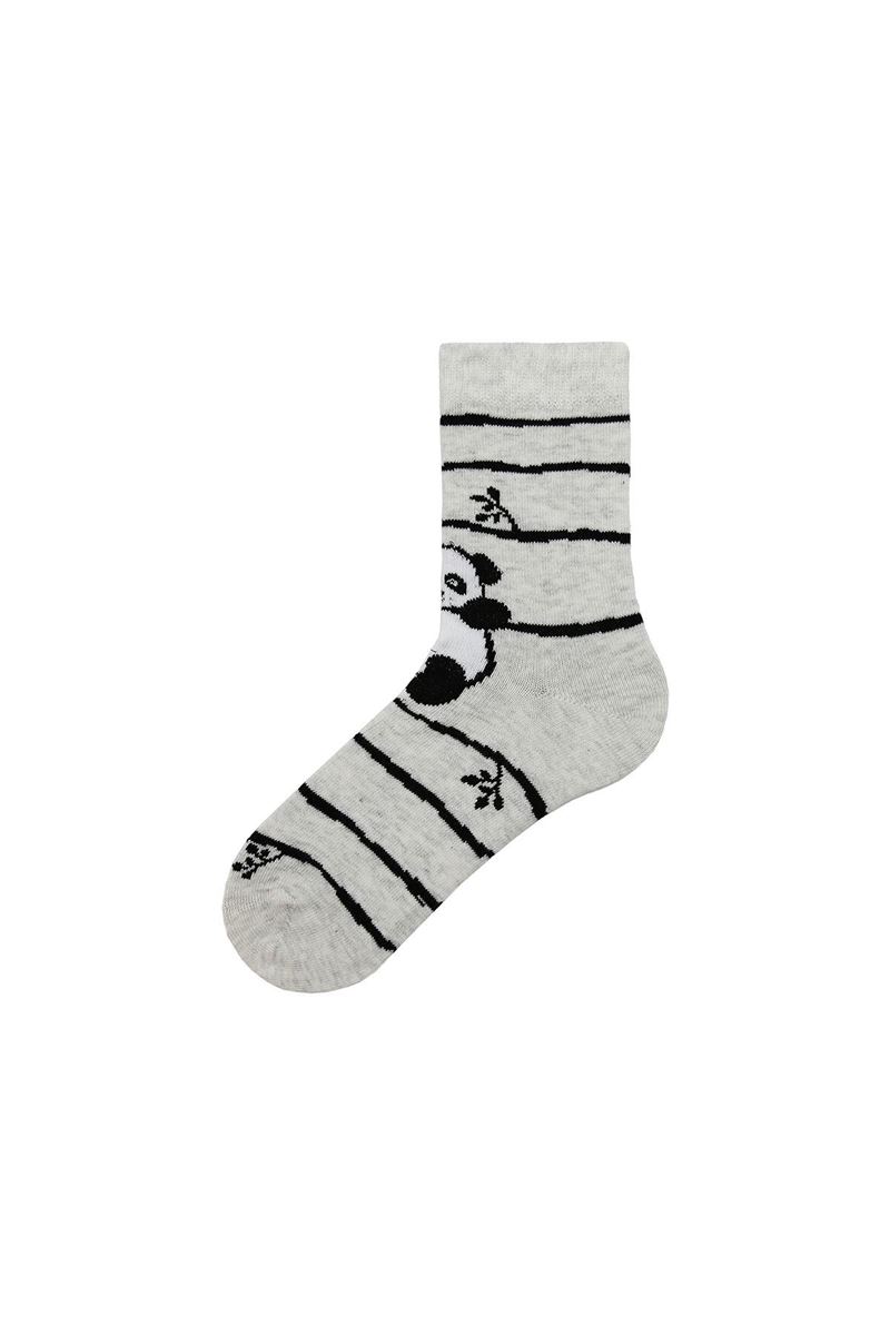 BROSS GIRL CREW SOCKS PANDA PATTERNED ASORTY