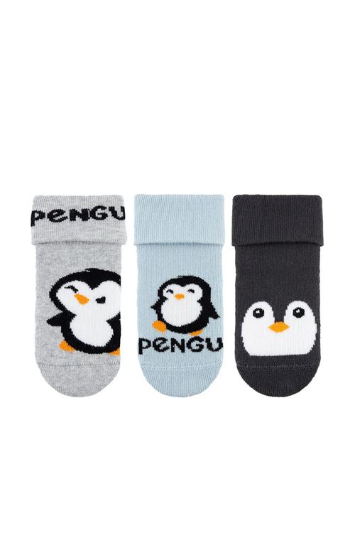 Pengu Kıvrık Havlu Erkek Bebek Soket 12