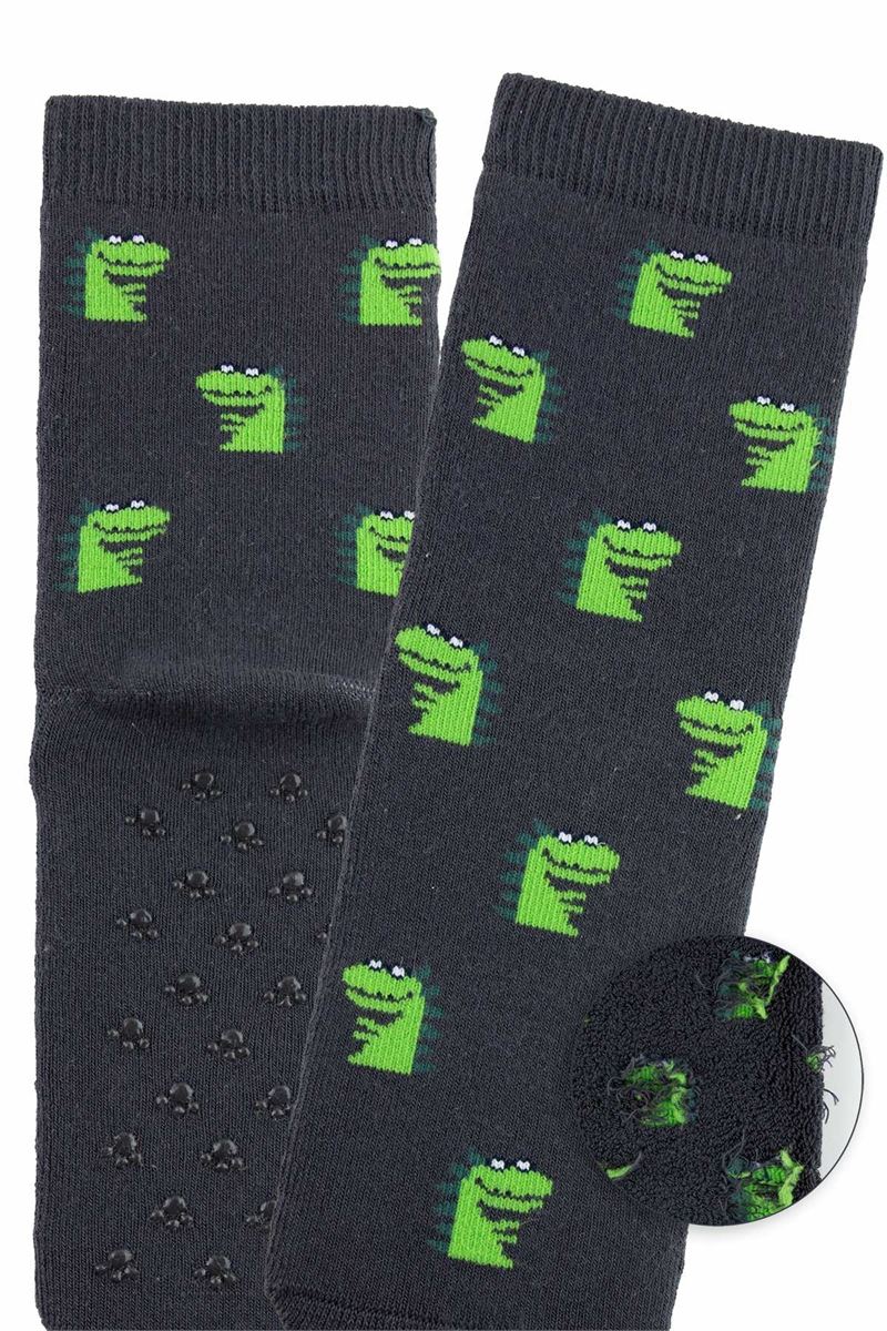 BROSS ROAR DINOSAUR BOYS’ TERRY SOCKS ASORTY