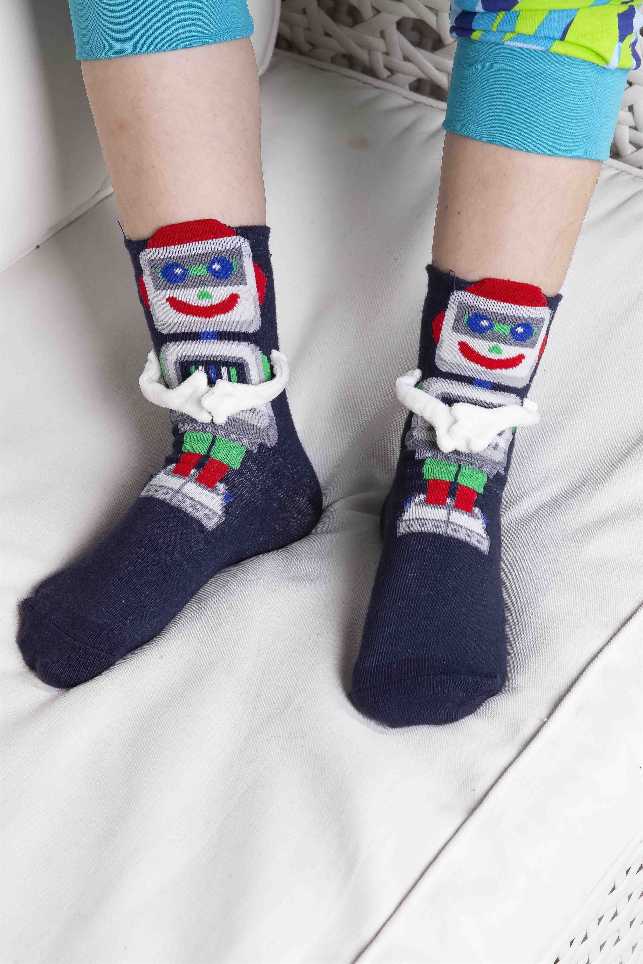 BROSS ROBOT MAGNETIC CHILD SOCKET | Buy Branded Wholesale Socks Online ...