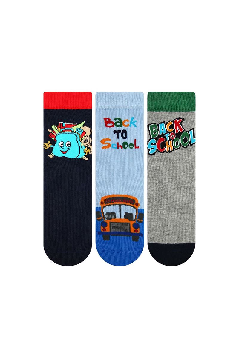 BROSS
 SCHOOL PATTERN BOY SOCKET SOCKS ASORTY