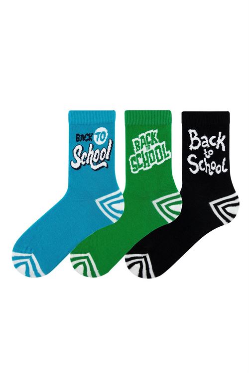 Boy Ankle Socks School Theme 12