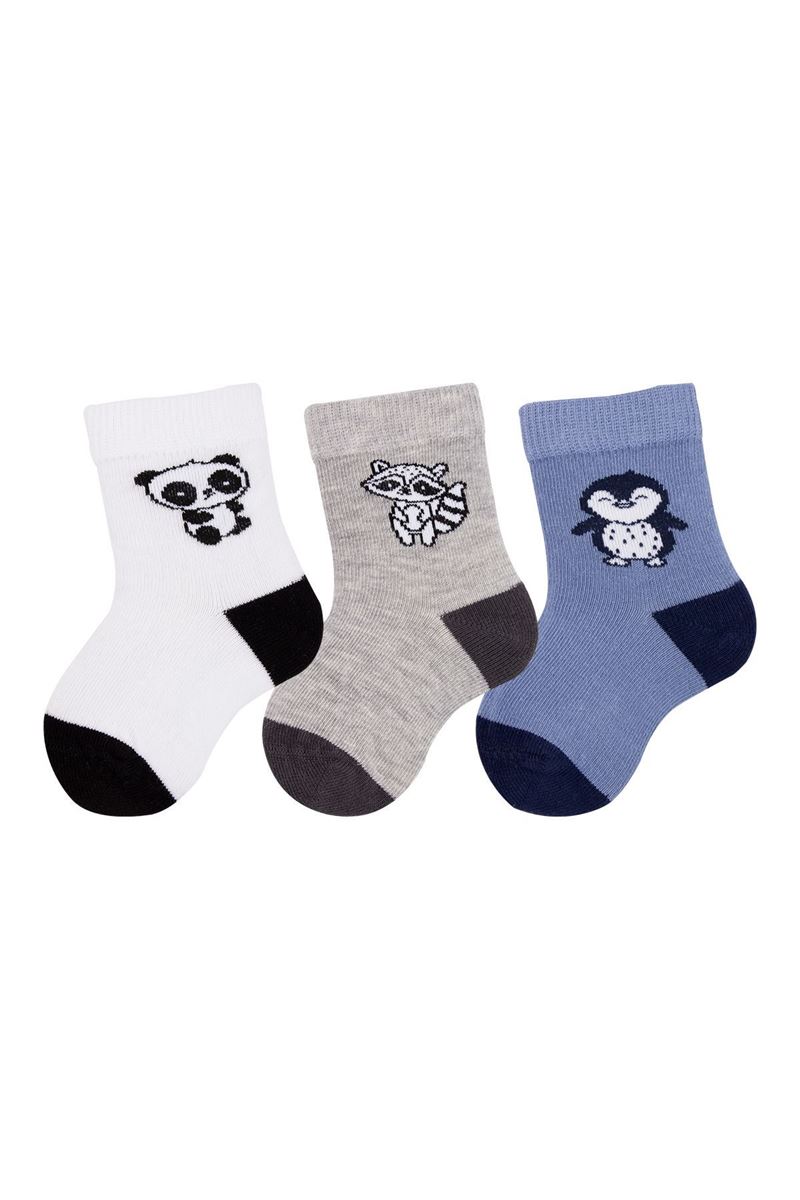 BROSS BABY ANIMAL PATTERNED CREW SOCKS ASORTY