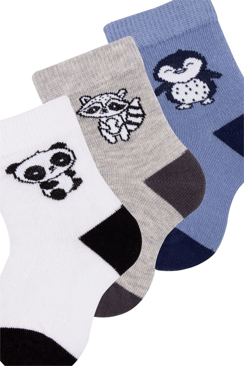 BROSS BABY ANIMAL PATTERNED CREW SOCKS ASORTY