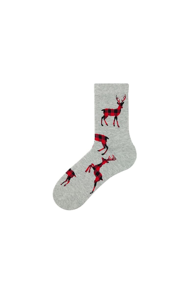 BROSS SNOW DEER CREW SOCKS ASORTY