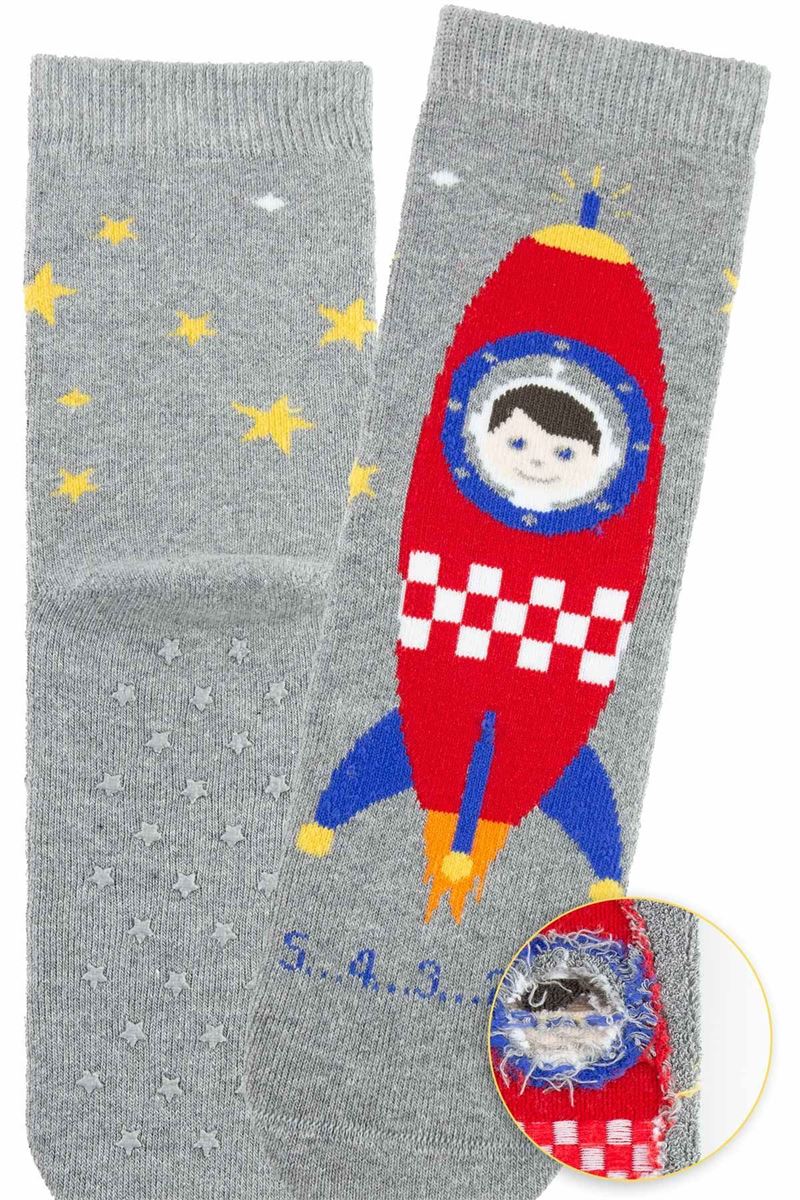 BROSS SPACE ROCKET BOYS’ TERRY SOCKS ASORTY