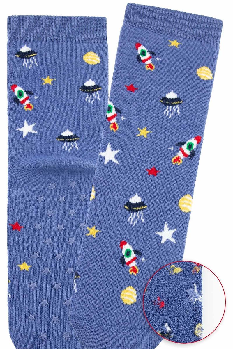 BROSS SPACE ROCKET BOYS’ TERRY SOCKS ASORTY