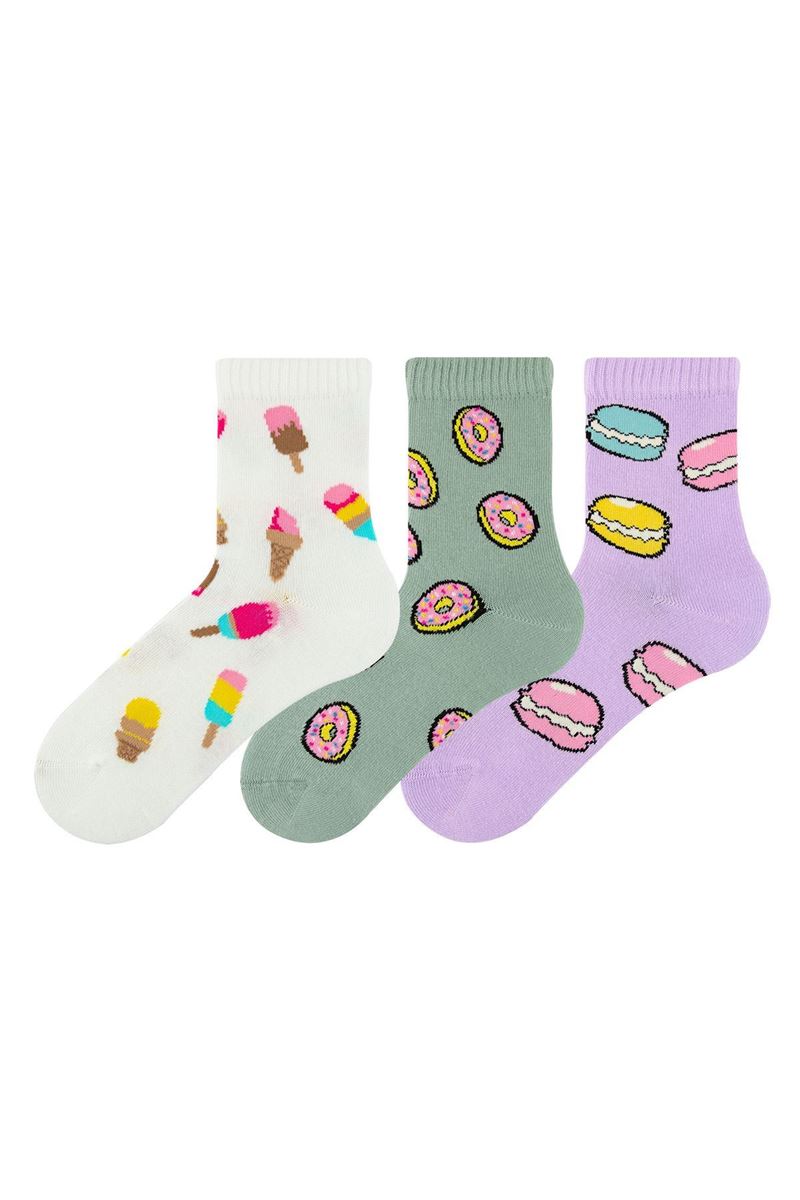 BROSS GIRL CREW SOCKS SUMMER PATTERNED ASORTY