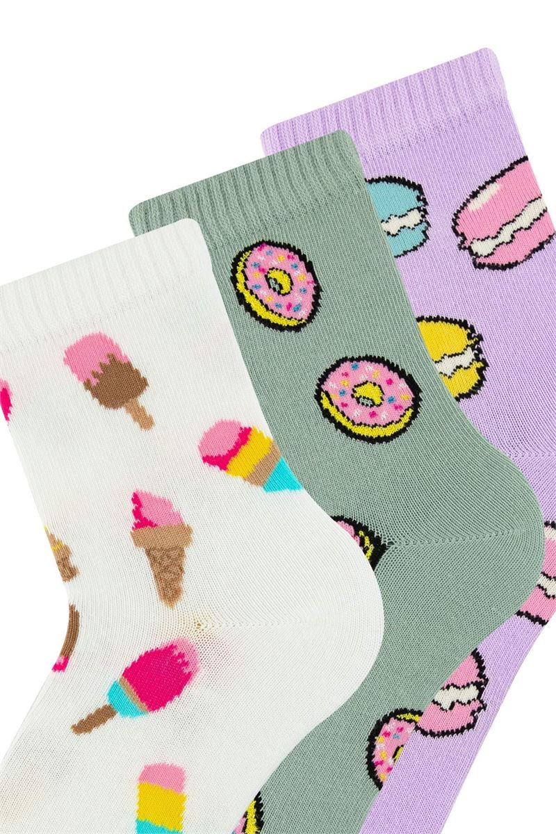 BROSS GIRL CREW SOCKS SUMMER PATTERNED ASORTY