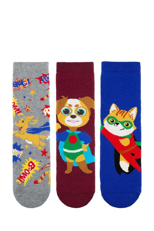 Flyıng Super Hero Boys’ Terry Socks 12