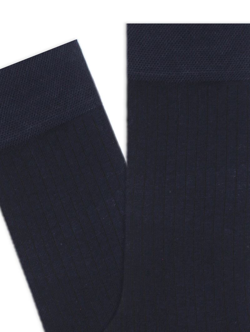 BROSS BASE REINFORCED DERBY MEN S SOCKS NAVY BLUE