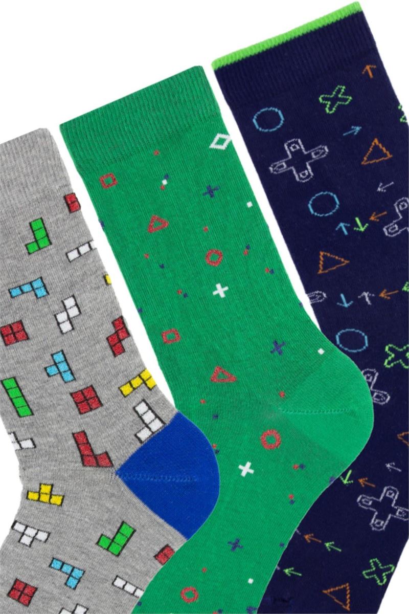 TETRIS THEMED TEENAGE + MENS SOCKS ( MODEL-1)