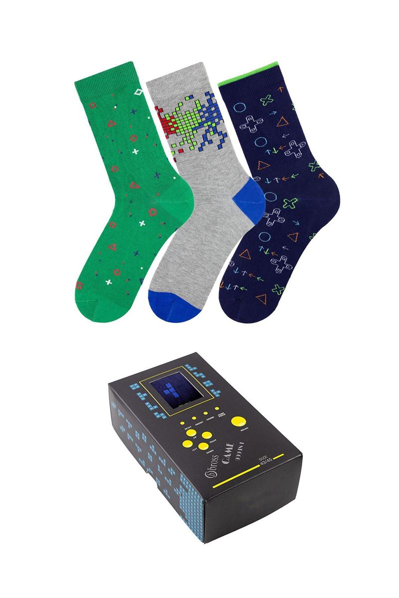 MAN SOCKS VAITER TETRIS THEME (MODEL-2) ASORTY