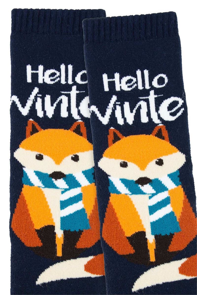 BROSS TOWEL SOCKS FOX PATTERNED ASORTY