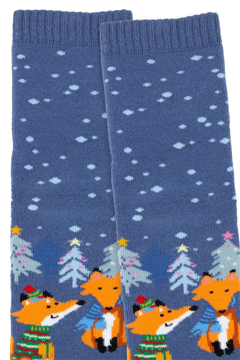 BROSS TOWEL SOCKS FOX PATTERNED ASORTY
