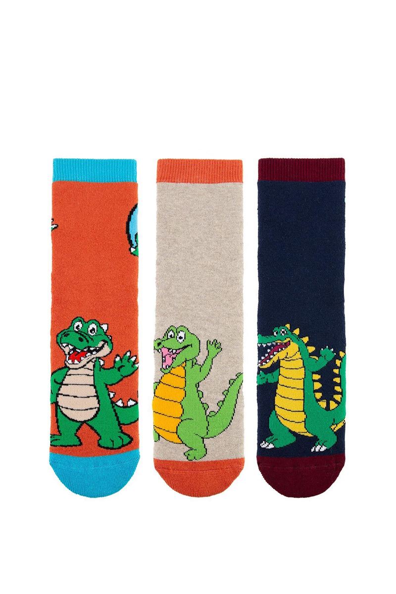 BROSS WAVING HAND CROC BOYS’ TERRY SOCKS ASORTY