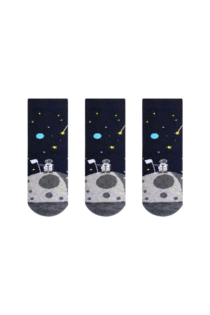 BROSS KIDS CREW SOCKS NAVY BLUE