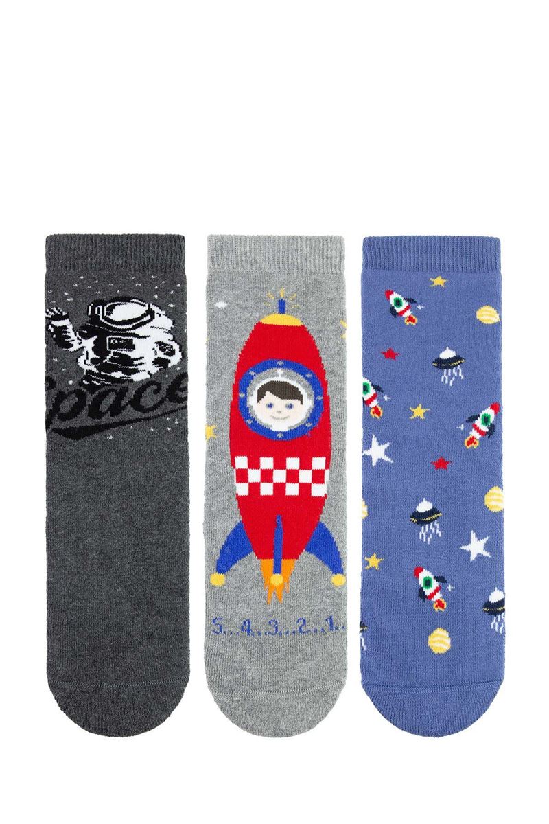 BROSS SPACE ROCKET BOYS’ TERRY SOCKS ASORTY